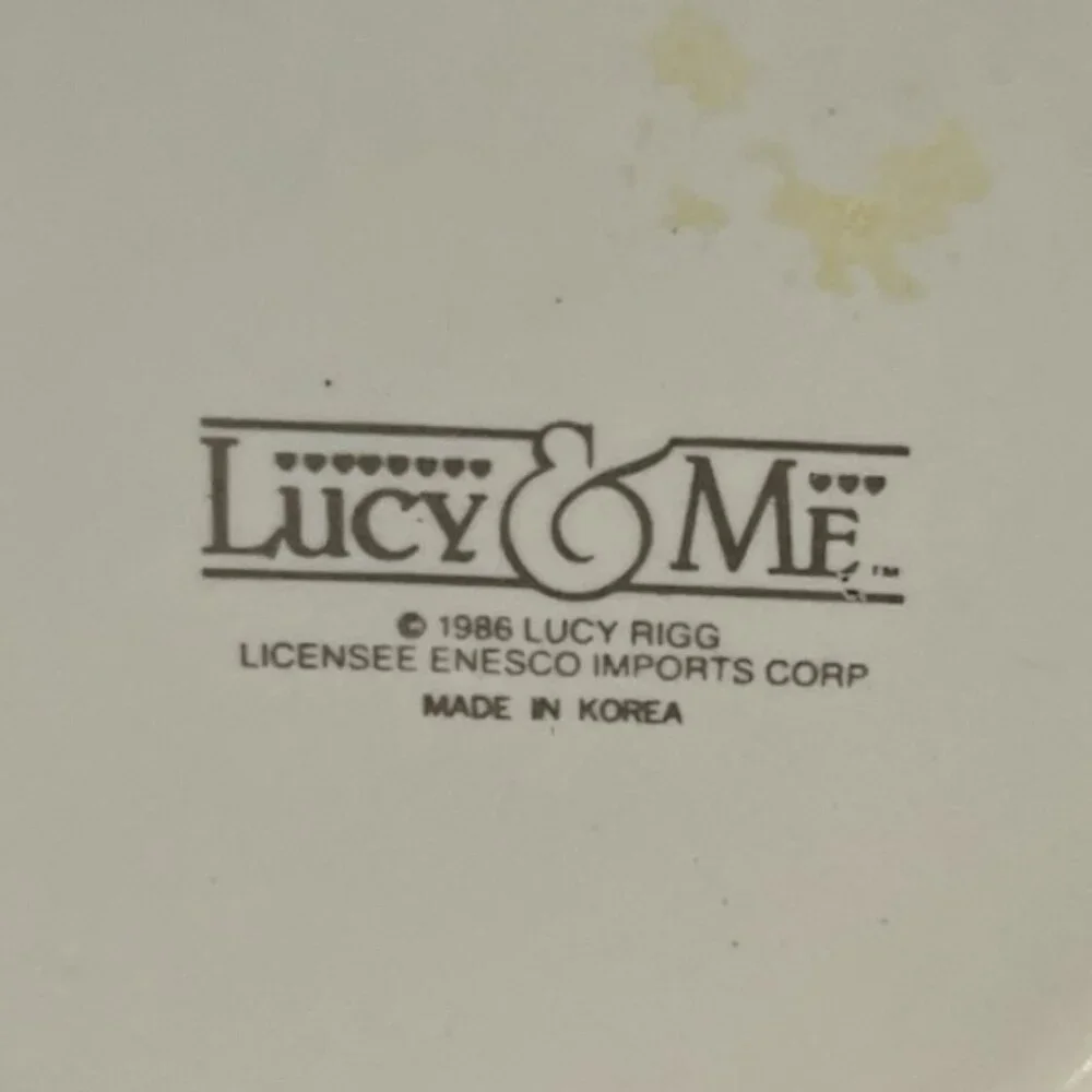 1986 Lucy & Me “Saturday’s Child” Mug – Enesco – Lucy Rigg – Made in Korea